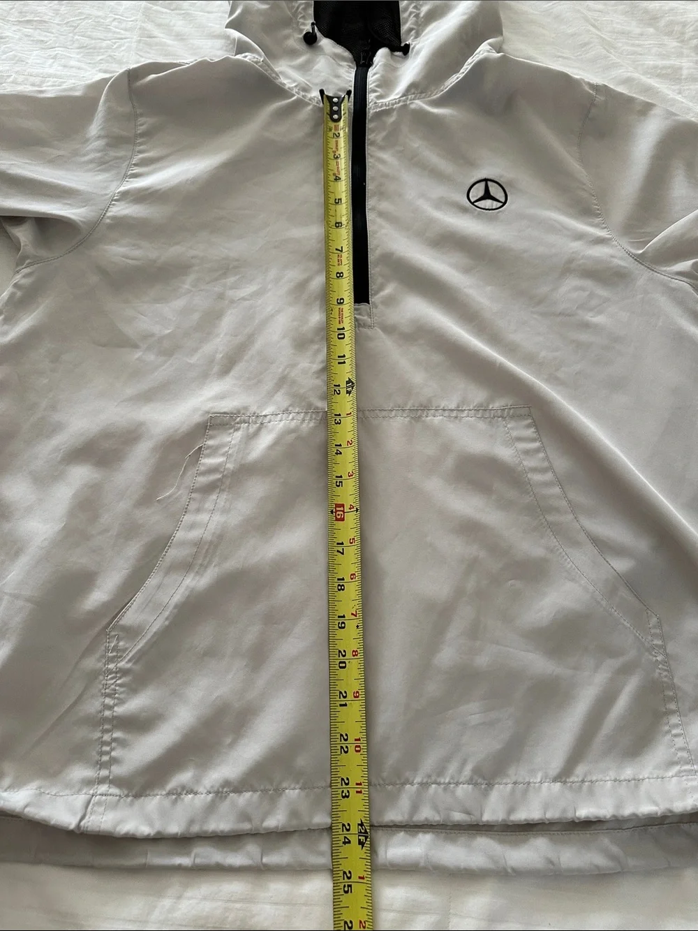 Mercedes-Benz Men's Light Gray Zip-Up Hoodie